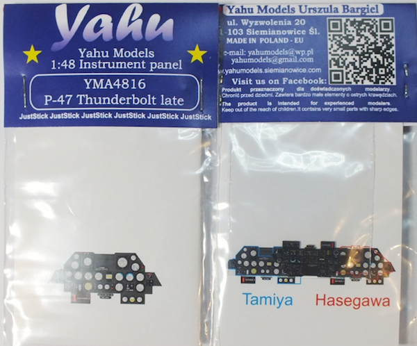Yahu Models YMA4816 Republic P-47D Thunderbolt Late Panel 1:48