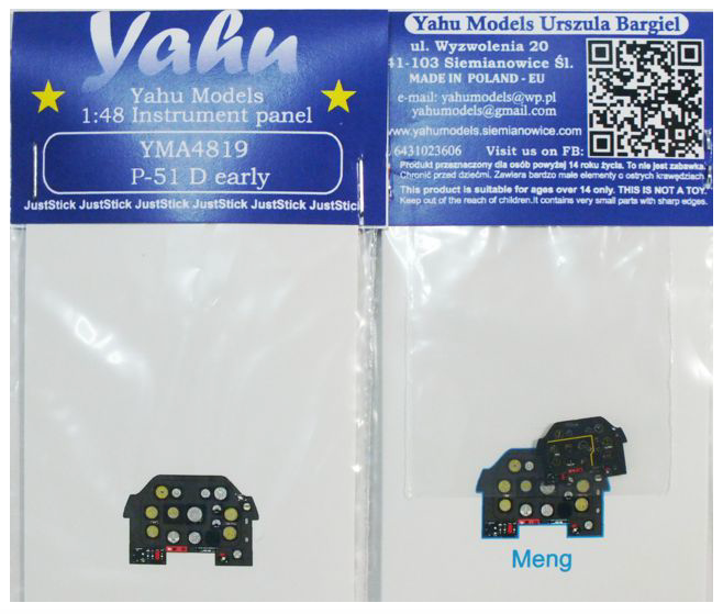 Yahu Models YMA4819 P-51D Mustang Early Instrument Panel 1:48