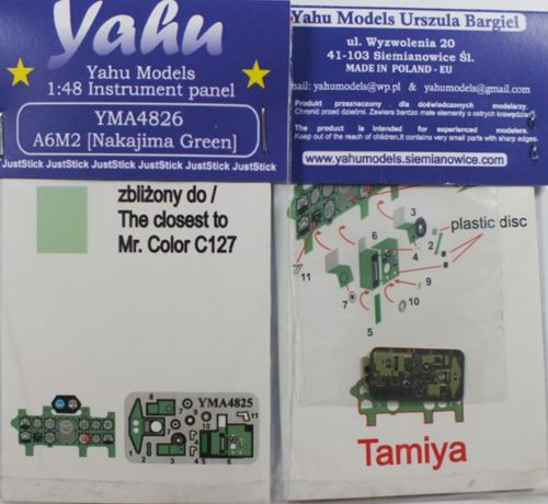 Yahu Models YMA4826 1:48 Nakajima A6M2 Zero Photoetched instrument panels