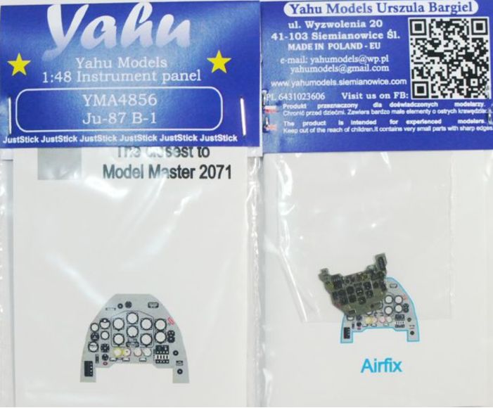 Yahu Models YMA4856 Junkers Ju-87B-1 Stuka Instrument Panel 1:48