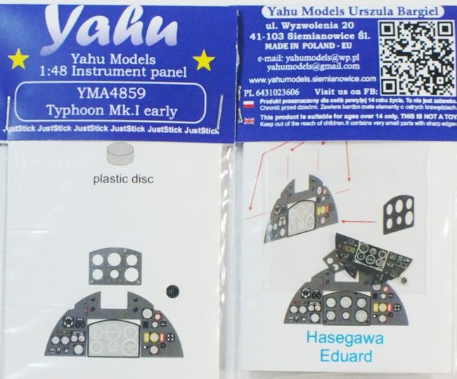 Yahu Models YMA4859 Hawker Typhoon Mk.I Early Panel 1:48