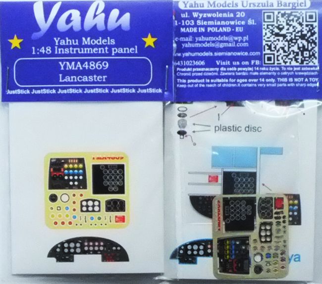 Yahu Models YMA4869 Avro Lancaster B.I/III Instrument Panel 1:48