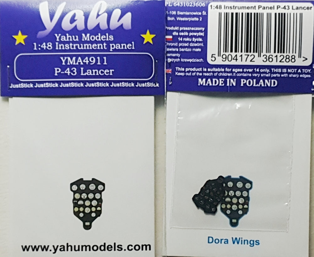 Yahu Models YMA4911 1:48 Republic P-43A Lancer instrument panel