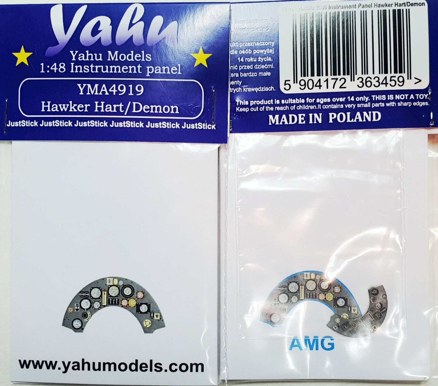 Yahu Models YMA4919 1:48 Hawker Hart/Demon instrument panel