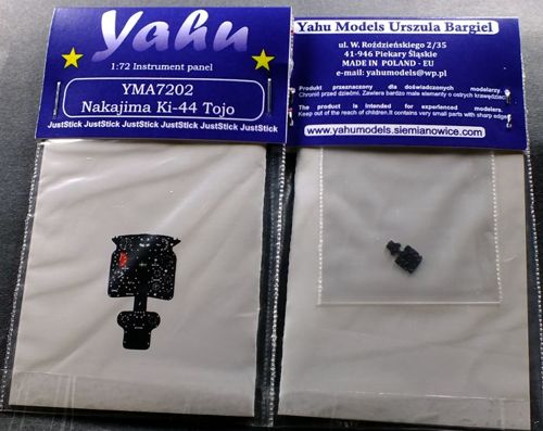 Yahu Models YMA7202 1:72 Nakajima Ki-44 'Tojo' Photoetched instrument panels