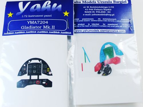 Yahu Models YMA7204 1:72 Gloster Gladiator Mk.II Photoetched instrument panels