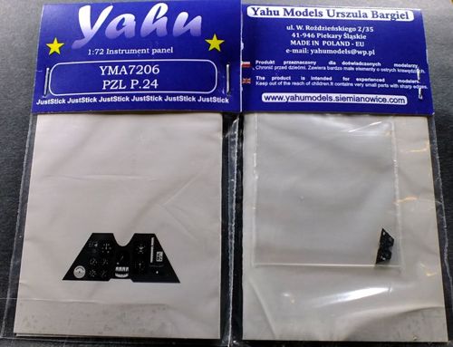 Yahu Models YMA7206 1:72 PZL P.24 Photoetched instrument panels