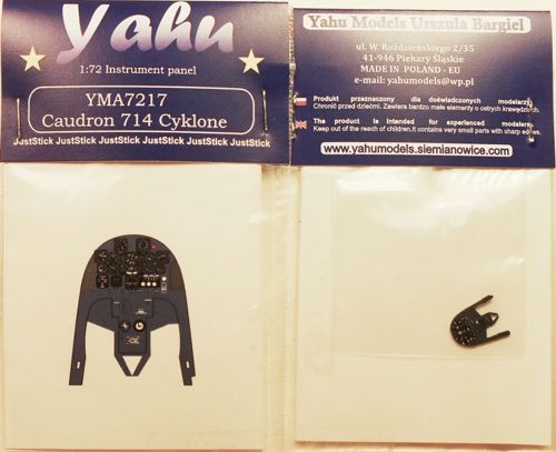 Yahu Models YMA7217 1:72 Caudron CR.714 Photoetched instrument panels