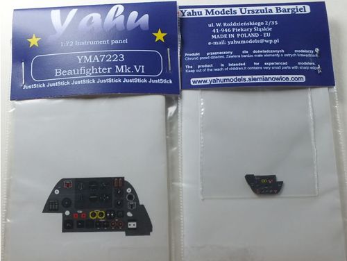 Yahu Models YMA7223 1:72 Bristol Beaufighter Mk.VI Photoetched instrument panels