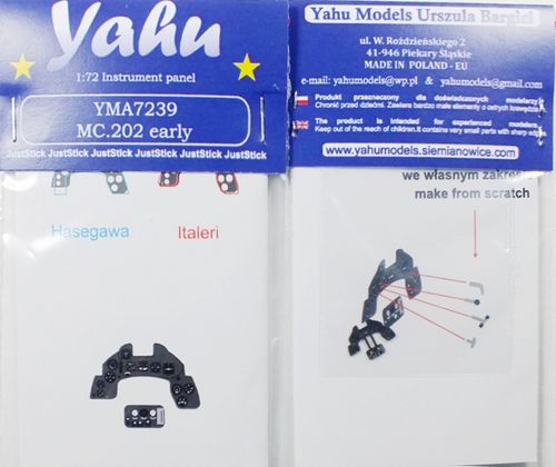 Yahu Models YMA7239 1:72 Macchi C.202 Early Version PE Instr.