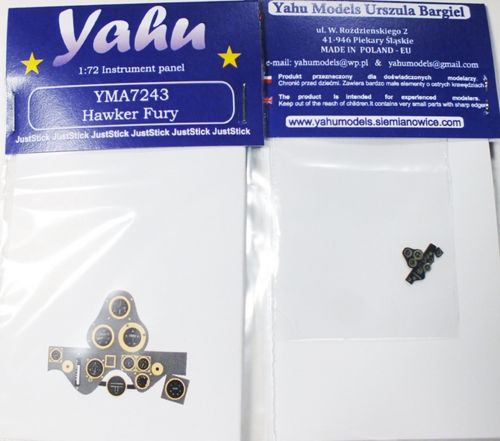 Yahu Models YMA7243 1:72 Hawker Fury Mk.I Photoetched instrument panels