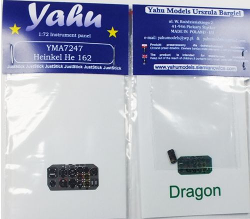 Yahu Models YMA7247 1:72 Heinkel He-162A-2 Salamander PE Instr.