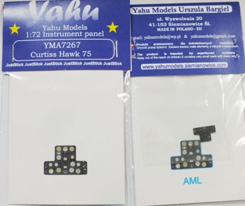 Yahu Models YMA7267 Curtiss-Hawk H-75A Series Instrument Panel 1:72