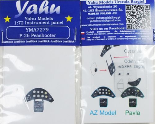 Yahu Models YMA7279 1:72 Boeing P-26A Peashooter Photoetched instrument panels