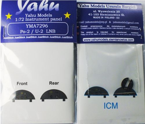 Yahu Models YMA7296 1:72 Polikarpov Po-2 LNB Photoetched instrument panels