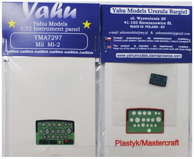 Yahu Models YMA7297 1:72 Mil Mi-2 Photoetched instrument panels