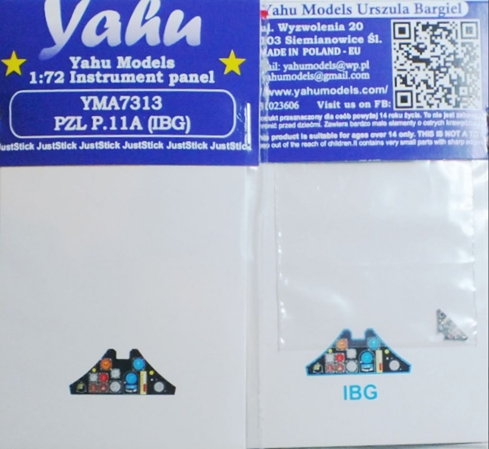 Yahu Models YMA7313 1:72 PZL P.11A instrument panel