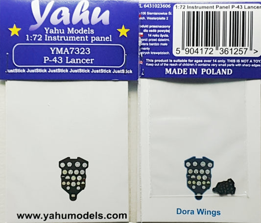 Yahu Models YMA7323 1:72 Republic P-43 Lancer instrument panel