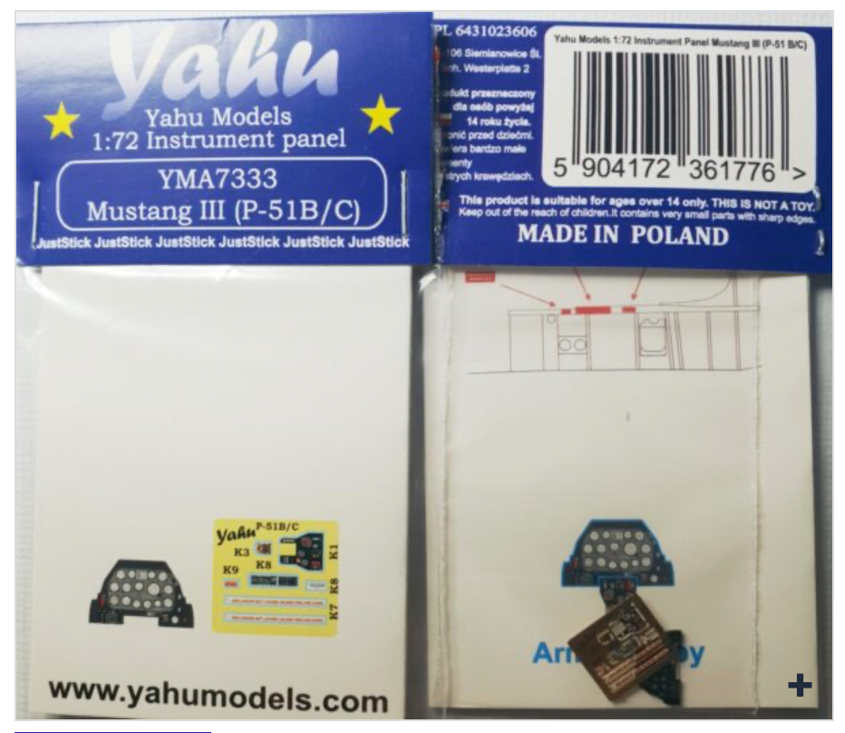 Yahu Models YMA7333 1:72 North-American P-51C Mustang..