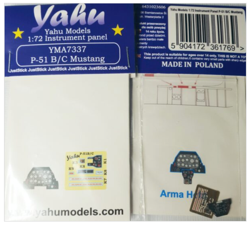 Yahu Models YMA7337 1:72 North-American P-51B/P-51C Mustang..