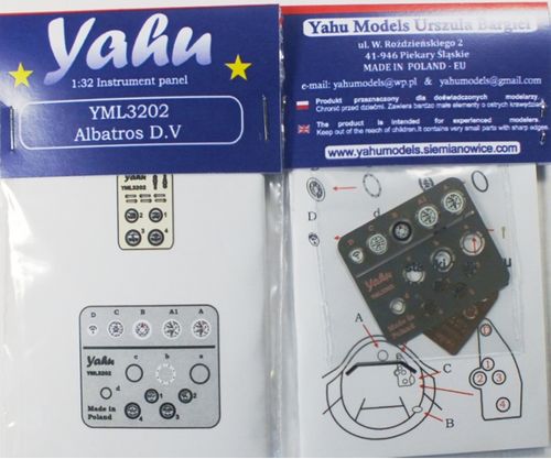 Yahu Models YML3202 1:32 Albatros D.V instrument panel