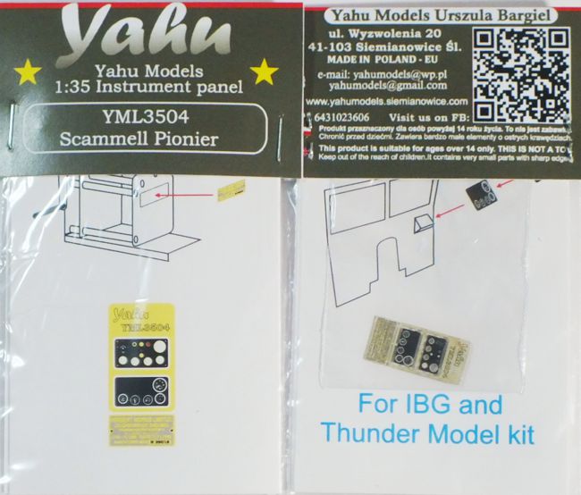 Yahu Models YML3504 1:35 Scammell Pioneer Photoetched instrument panels