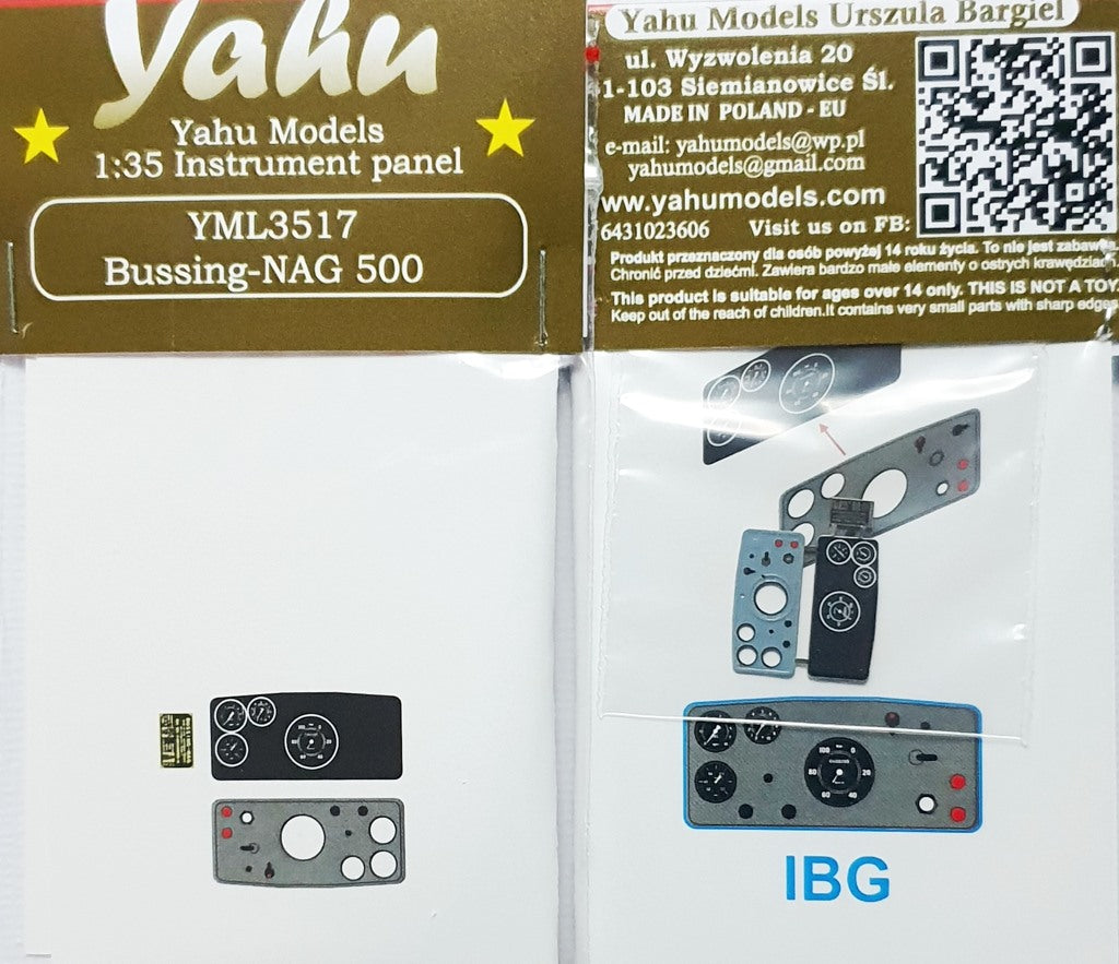 Yahu Models YML3517 1:35 Bussing-NAG 500A/500S instrument panel