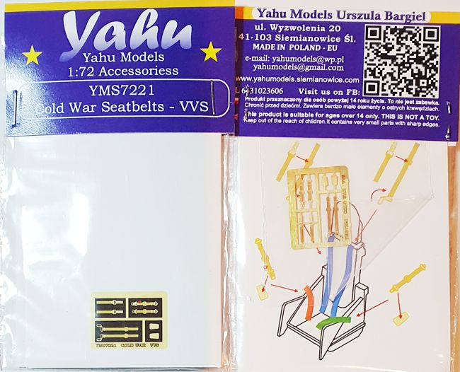 Yahu Models YMS7221 1:72 Cold War seatbelts