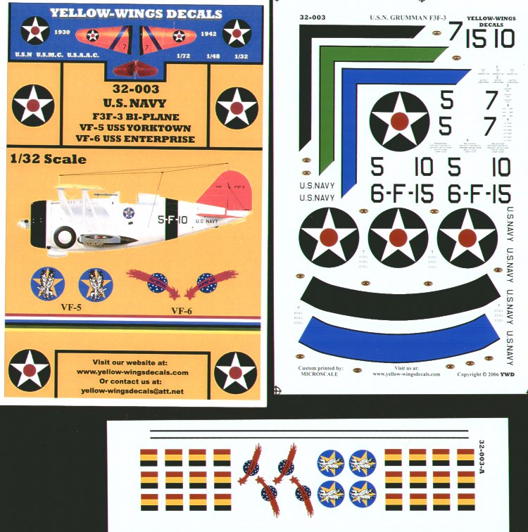 Yellow Wings YW32003 1:32 Grumman F3F-3