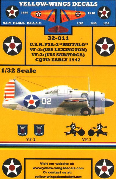 Yellow Wings YW32011 1:32 Brewster F2A-2 Buffalo