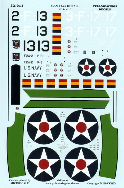 Yellow Wings YW32011 1:32 Brewster F2A-2 Buffalo