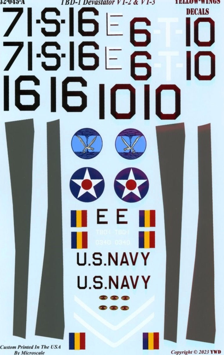 Yellow Wings YW32045 1:32 Douglas TBD-1 Devastator, U.S