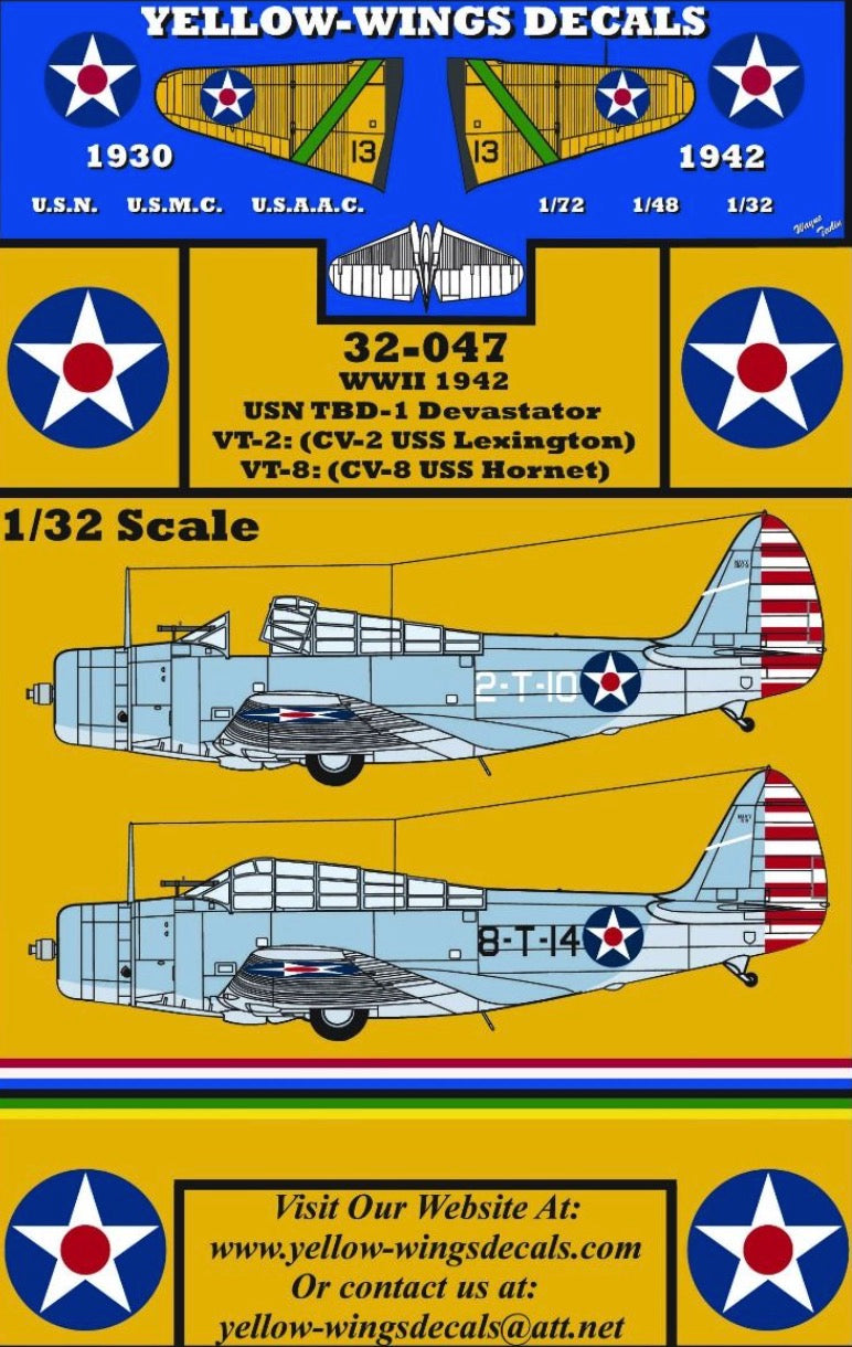 Yellow Wings YW32047 1:32 Early WWII U.S