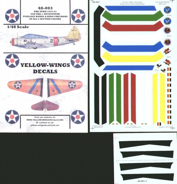 Yellow Wings YW48003 1:48 Douglas TBD-1 'Devastator' s
