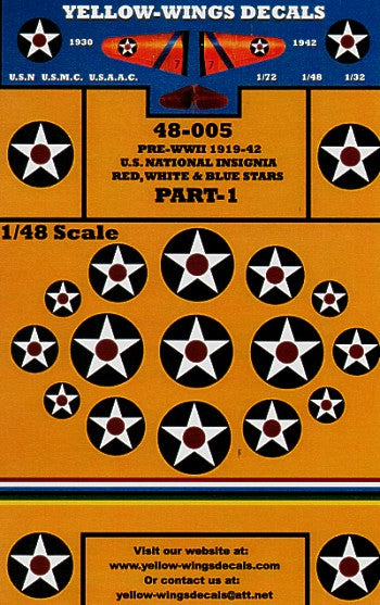 Yellow Wings YW48005 1:48 US National Insignia