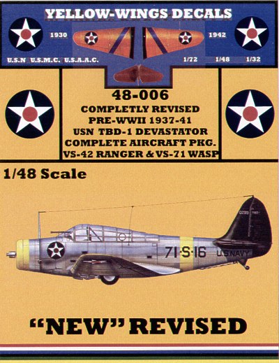 Yellow Wings YW48006R 1:48 Douglas TBD-1 'Devastator'