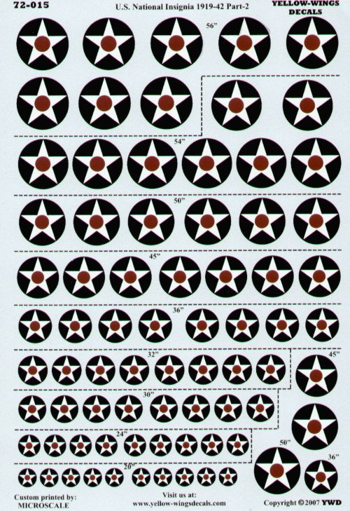 Yellow Wings YW72015 1:72 US National Insignia Pre-WWII 1919-1942 Pt 2