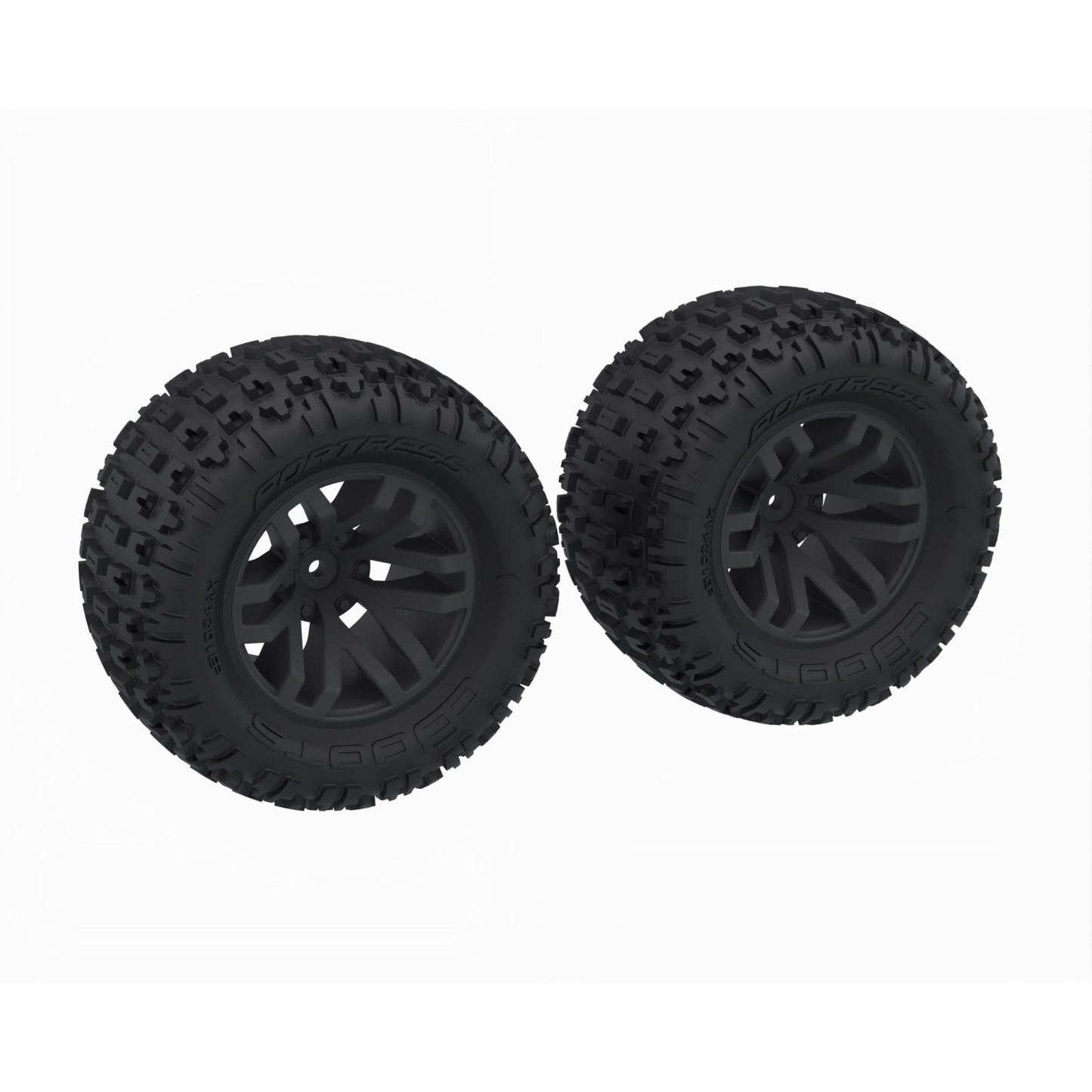 Arrma dBoots 'FORTRESS MT' Tire Set Glued, Black (2) ARA-1608