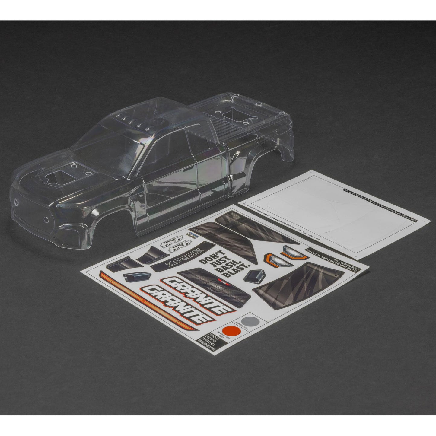 Arrma GRANITE 4X4 Trimmed Body, Clear ARA-1620