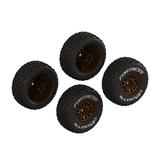 Arrma dBoots 'FORTRESS' Glued Tire Set, Bronze (2 Pairs) ARA-2024