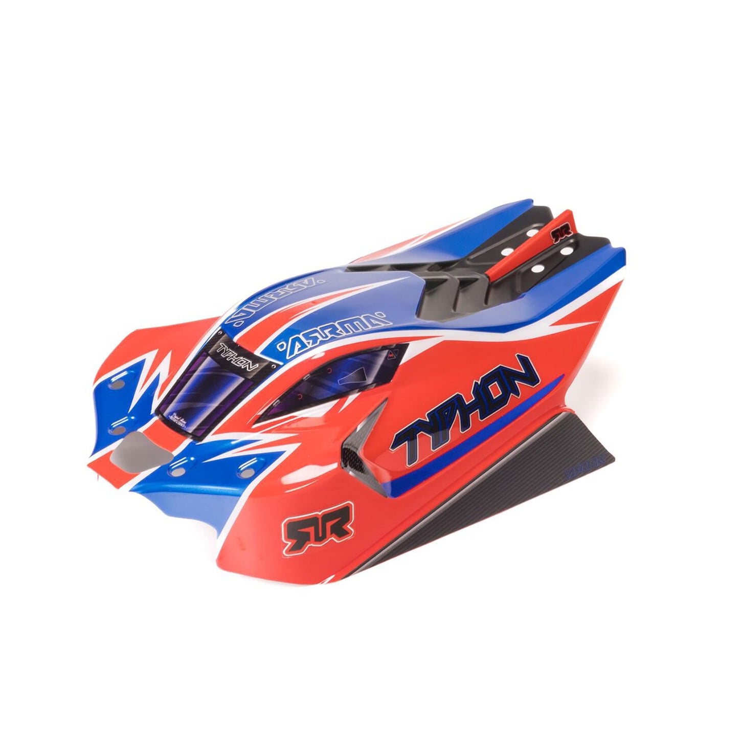 Arrma Clipless Painted Decaled Body, Red: TYPHON 4X4 1:8 ARA-2251
