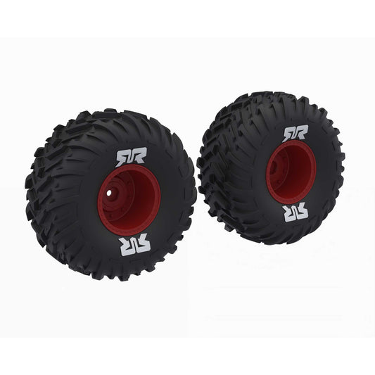 Arrma dBoots Cut Chevron MT Tire Set Glued, Red ARA-2574