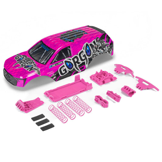 Arrma GORGON Painted Decaled Trimmed Body Set Pink/Black ARA-2608