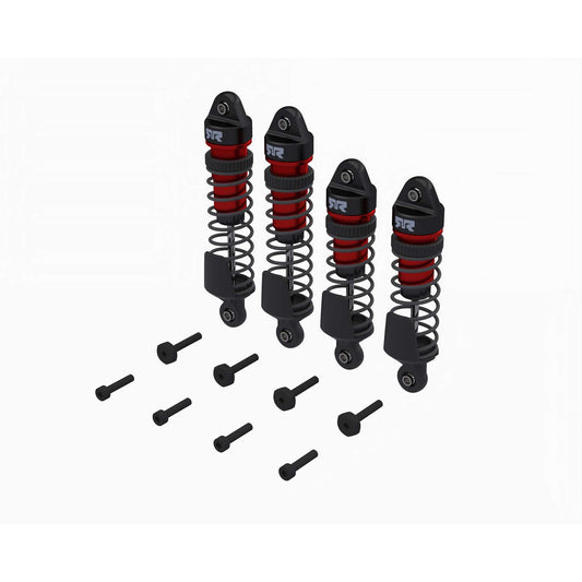 Arrma Shock Set, Front/Rear Assembled, TBC cSt Oil, Red (4Pcs): MI ARA-2670