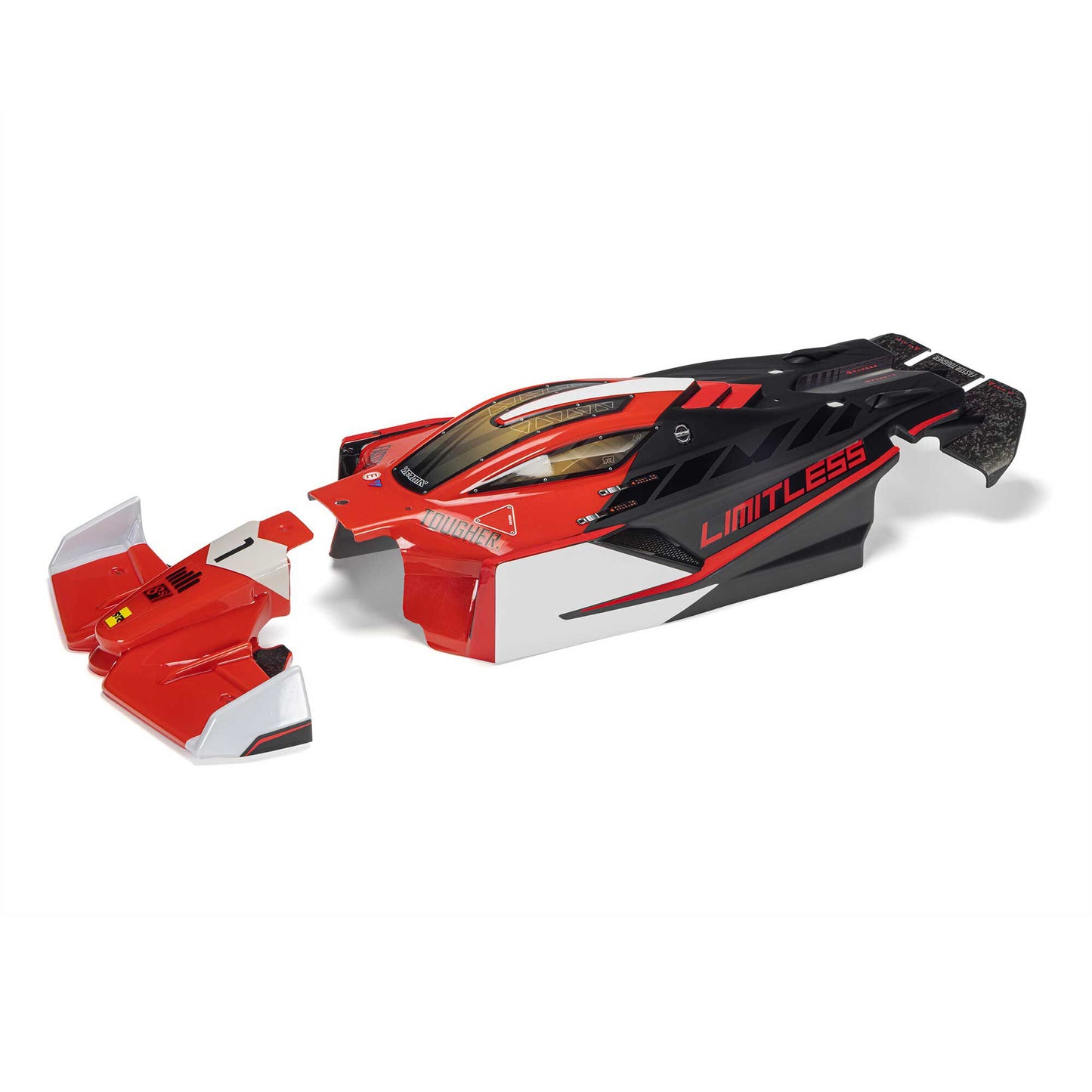 Arrma LIMITLESS Painted Decaled Trimmed Body (Red/Black) ARA-2802