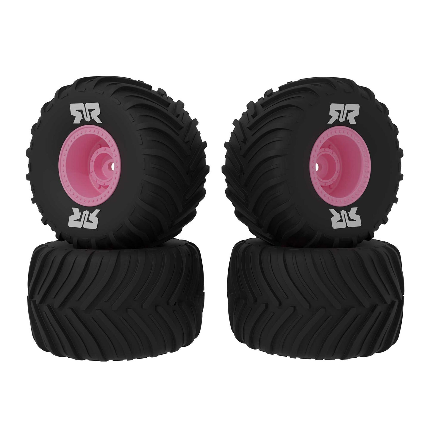 Arrma dBoots Chevron MT Tire Set Glued, Pink (2): GROM ARA-3126
