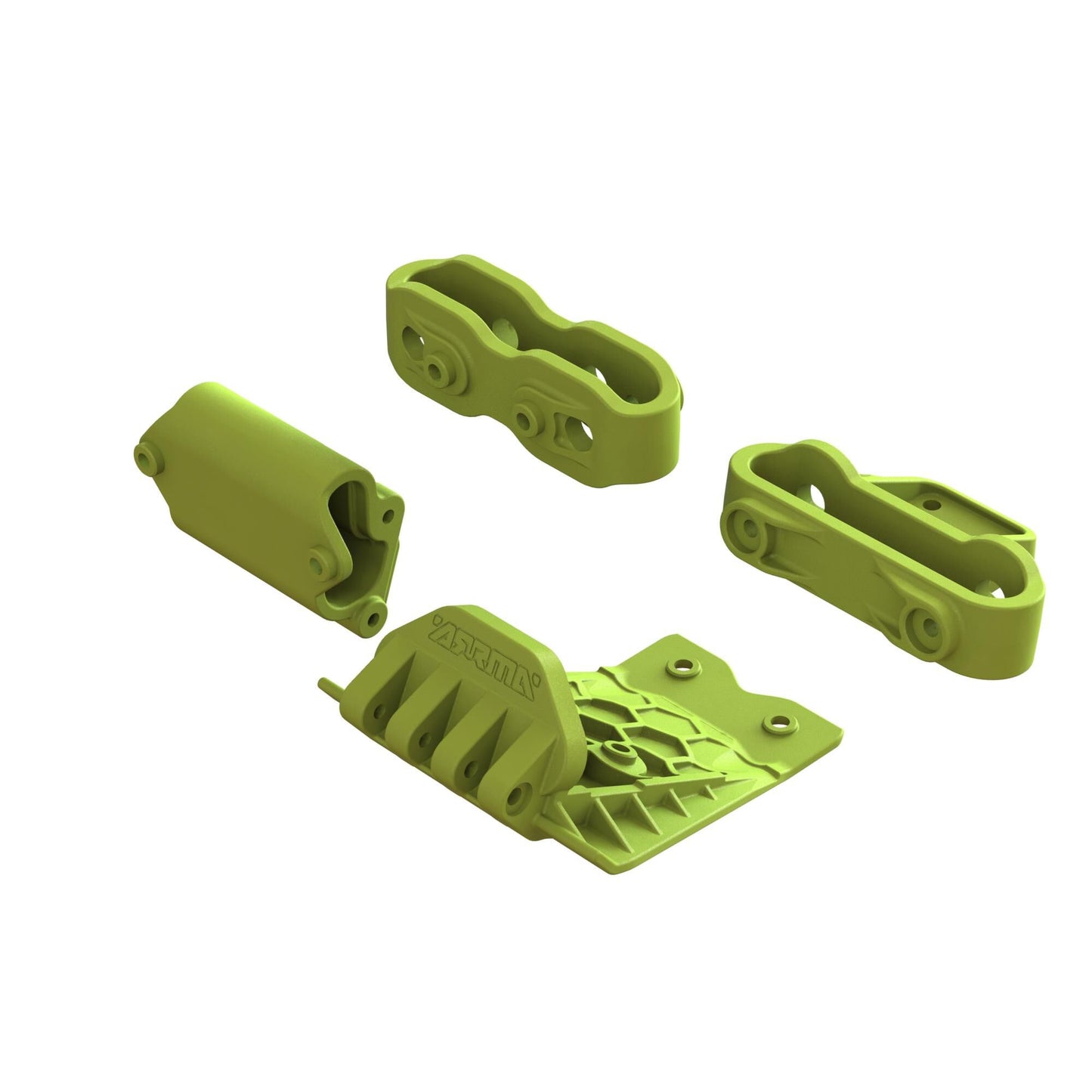 Arrma Lower Skid And Bumper Mount Set, Fluorescent Yellow ARA320773