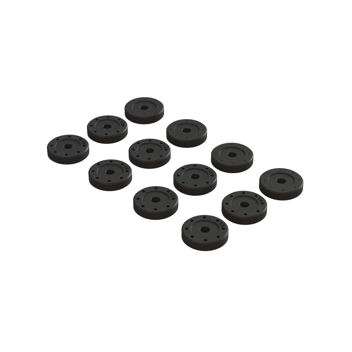 Arrma Shock Piston Set: 1.4mm (8), 1.5mm (8), Blank (4) ARA330739