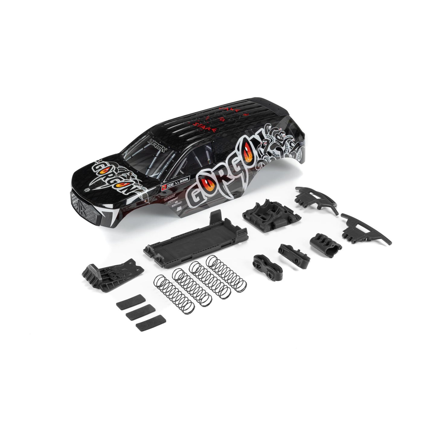 Arrma GORGON Painted Decaled Body Set, Gun Metal ARA402353