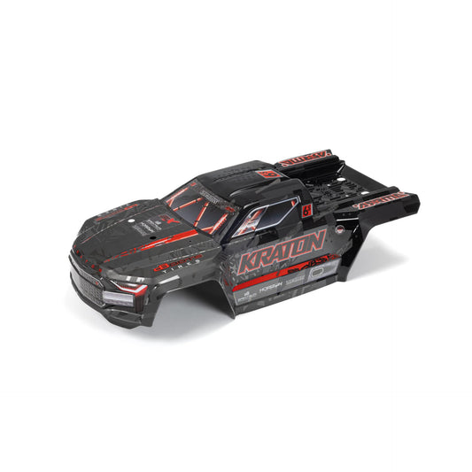 Arrma KRATON 6S EXB Painted Decalled Cut Body, Black / Red ARA406169